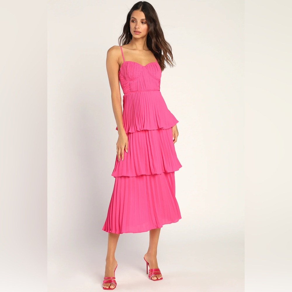 Lulu's Vibrant Pink Dress (NWT)
